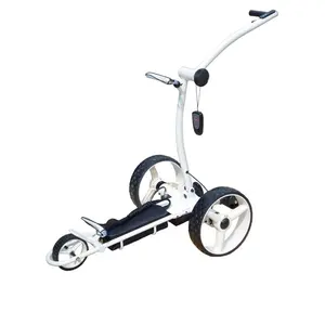 Topsun lightweight 3 wheels easy to operate elektro push golf trolley golf scooter car