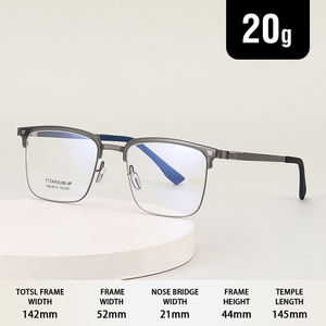 Gọng kính vuông nhẹ bằng titan nguyên chất TR90, gọng kính đầy đủ, dành cho người cận thị và đọc sách, dành cho nam giới, phù hợp với mọi hình dáng khuôn mặt - Product Image 2