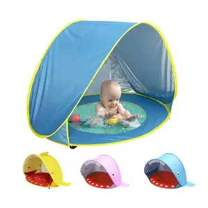 高品质户外花园后院儿童游戏遮阳棚快速弹出式婴儿沙滩帐篷