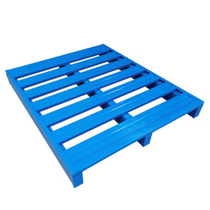FARUIT Blue Steel Stackable Assembled Pallet with 2000kg Capacity Powder Coated Model 1100x1100 for Industrial <b>Storage</b> - Product Image 1