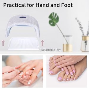 Rechargeable Gel Nail Dryer <b>with</b> Handle Nail Art Manicure Tools for Home and Salon 48W Cordless UV LED Nail <b>Lamp</b>, - Product Image 4