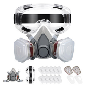 <span class=keywords><strong>Masque</strong></span> respiratoire demi-visage en silicone anti-poussière réutilisable à haute filtration FRVXO SM6200 2024 <span class=keywords><strong>avec</strong></span> cartouches, couverture de <span class=keywords><strong>peinture</strong></span> - Product Image 5
