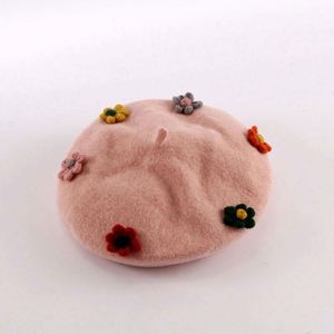 Boina Cálida de Otoño e Invierno con Flor y Diseño de Calabaza, Estilo Británico, para Mujer - Product Image 6