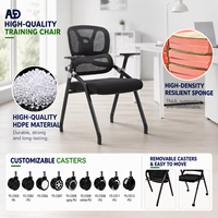 Chaises d'entraînement empilables en mousse haute densité, modernes et durables, pour les écoles, les hôpitaux, les gymnases