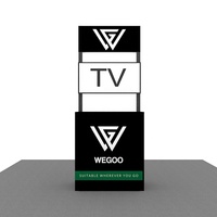 Support d'affichage publicitaire de haute qualité pour table de stand d'exposition, comptoir de foire commerciale, avec cadre en aluminium verrouillable, pour écran TV couleur 32 pouces