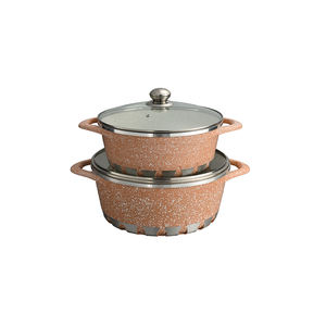 Ensemble de casseroles en aluminium Dessini Granite, revêtement céramique transparent en verre moulé sous pression, personnalisé mexicain, <span class=keywords><strong>rose</strong></span>, autres - Product Image 3