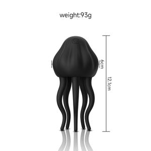 Mainan Seks Dewasa Little Jellyfish, Bahan TPE Lembut, Alat Latihan Getaran Penis untuk Pria, Masturbasi Cup Trainer - Product Image 4