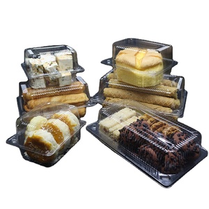 Transparent baking pastry box plastic with air holes West Point packaging box pastry sushi bread blister box