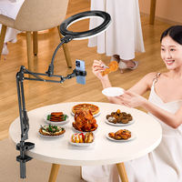 Lampu Ring Studio Video Makeup Multifungsi untuk Ponsel, Lampu Pengisi Fotografi, Laris Terjual