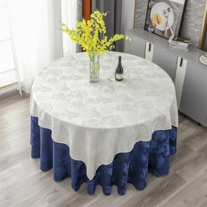 Mantel de Poliéster Jacquard Negro Resistente de 132 Pulgadas, Impermeable, Lavable y Personalizable para Eventos y Catering, Venta al Por Mayor - Product Image 1