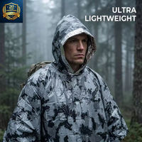 Poncho de survie extérieur imperméable, isolant thermique en feuille PE, coupe-vent, pour premiers secours et urgences, orange