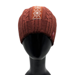 Bonnet en tricot unisexe réversible en maille torsadée unie de style tendance LANDBAS LUH-7175, design excellent, 56-58 cm, diamant - Product Image 4