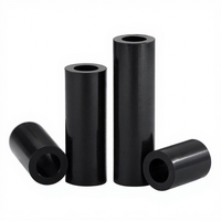 Colonne d'isolation ABS noire et blanche avec entretoise ronde, joint traversant en nylon, manchon de colonne, tube d'entretoise