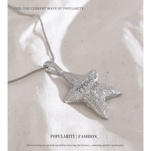 Collane 2120 XY per le donne in acciaio inossidabile originale promettimi "moda maglione pentagramma con ciondolo a forma di stella - Product Image 2