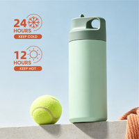 Bouteille d'eau Tairflask en acier inoxydable 304, 550 ml, à double paroi, isolée sous vide, avec couvercle à paille anti-fuite et anti-poussière pour les sports de plein air