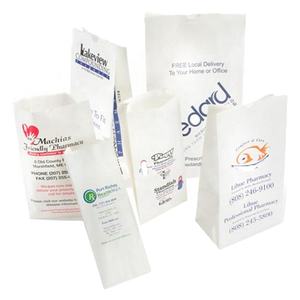 Sacs en papier kraft blanc personnalisés imprimés <span class=keywords><strong>pour</strong></span> <span class=keywords><strong>les</strong></span> pharmacies avec votre propre logo - Product Image 5