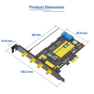 M.2 B Key USB3.0 PCi-E 1X Không Dây 5G Khe Cắm Sim Kép 4 Ăng-ten Máy Tính Để Bàn Adapter Thiết Bị Mạng - Product Image 3