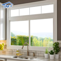Cerradura de Seguridad Residencial Horizontal Moderna de Aluminio, Ventanas Corredizas de Aluminio Personalizadas para Casa o Villa