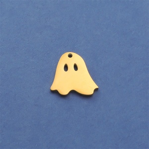 Venta al por Mayor de Dijes de Acero Inoxidable con Forma de Fantasma, Altamente Pulidos, para Collares, Regalos de Halloween, Joyería DIY - Product Image 3