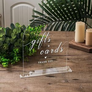 <strong>Clear</strong> Acrylic Wedding Arch <strong>Table</strong> Sign With Holders Organizer For Weddings - Product Image 6