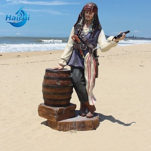 Scultura Decorativa da Esterno Personalizzata, Statua in Vetroresina del Personaggio Jack dei Pirati dei Caraibi - Product Image 4