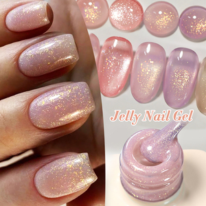 UR SUGAR 15ml <span class=keywords><strong>Vernis</strong></span> Gel Transparent Couleur Nude <span class=keywords><strong>Semi</strong></span>-<span class=keywords><strong>Permanent</strong></span> Effet Gelée pour Nail Art – Fabrication OEM - Product Image 4