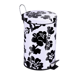 Stainless Steel Colorful Round Petal Bin Step Trash Can Garbage Kitchen dustbins with PP Iner Different Size