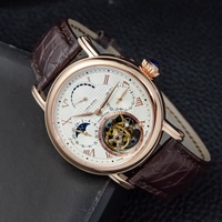 Montre mécanique à remontage manuel de luxe classique 5 ATM Seagull ST80007 avec phase de lune et chronographe, tourbillon, pour homme, en vente, livraison gratuite