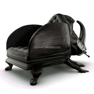 Fauteuil d'artiste design créatif en forme d'animal, chaise en cuir Scarabée, mobilier en fibre de verre, canapé de luxe pour usage scolaire - Product Image 1