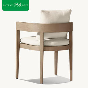 Sgabello <span class=keywords><strong>da</strong></span> Bar Moderno e Lussuoso in Legno di Teak Invecchiato, Comodo per Esterni, <span class=keywords><strong>Set</strong></span> per Hotel, Bordo Piscina e <span class=keywords><strong>Giardino</strong></span> - Product Image 3