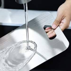 Распродажа, высококачественный разделочный блок разного размера, двухсторонний толстый пищевой 304, разделочная доска из нержавеющей стали для кухни - Product Image 2