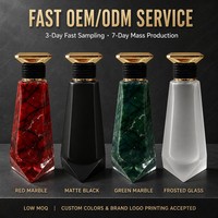Botol Parfum Geometris Matte Mewah Custom OEM, Sampel Cepat 7 Hari, Produksi Massal, Kaca Marmer, Warna Custom, Botol Semprot Kosong