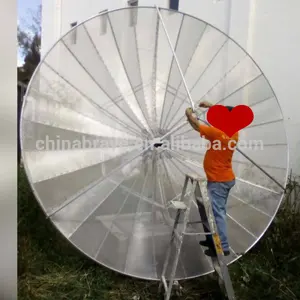 12ft 10 cinco pés de 3.7m 370 centímetros c banda prato de malha de alumínio ao ar livre de satélite digital hd fta tv antena parabólica para resistir ao vento