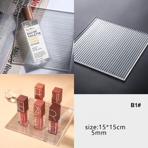 Tablero transparente acrílico con efecto de ondulación de agua a rayas, Cosméticos simples, accesorios de tiro para decoración de uñas para posar, tablero de <span class=keywords><strong>fondo</strong></span> - Product Image 5