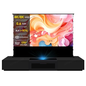 Meilleur projecteur laser intelligent tout-en-un à ultra courte focale de 100 à 150 pouces avec écran de projection pour meuble TV - Product Image 1