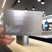 Tarjetas de Visita de Metal de Acero Inoxidable Pulido Personalizadas, Galvanoplastia, Impresión por Serigrafía, Tecnología NFC - Venta al por Mayor