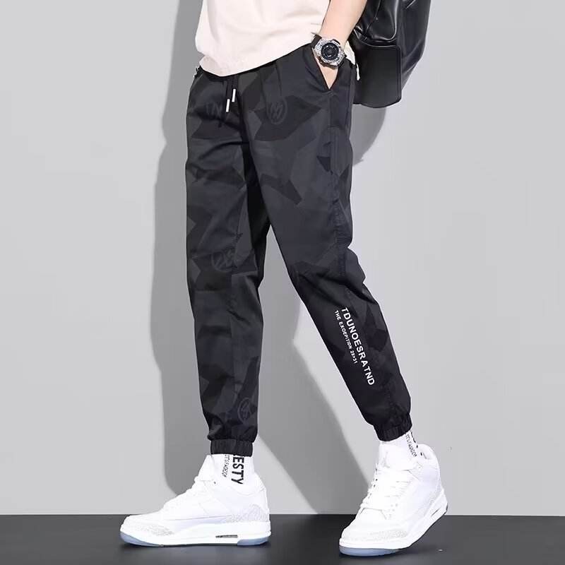 2025 New Lt Direct Delivery In Stock Washed Drawstring 6 Pockets Cargo Pant Casual Cotton Men's Baggy Straight Cargo Pants