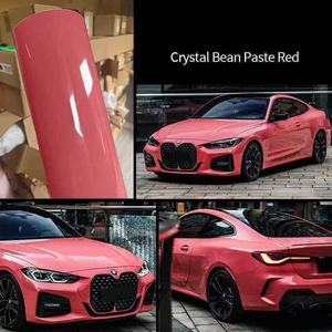 Pellicola Protettiva per Vernice <span class=keywords><strong>Auto</strong></span> in TPU Rosso Cristallino, Autorigenerante, Resistente ai <span class=keywords><strong>Graffi</strong></span>, Idrofobica, per Rivestimento Completo della Carrozzeria - Product Image 1