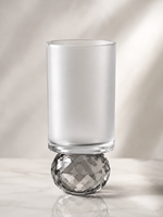 Handgeblasenes Kristallglas-Trinkglas mit Facettiertem Edelsteinboden Elegantes Handgefertigtes 0,5L Hochzeits-Trinkglas für Cocktails und Wein