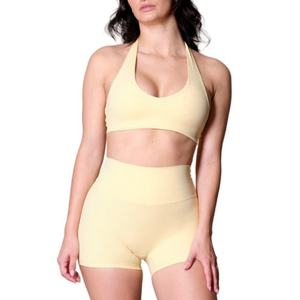 Sujetador Deportivo Halter de Alto Impacto con Diseño Personalizado para Mujer, Cómodo, Acogedor, Ecológico, Talla Grande, Ropa Deportiva Transpirable - Product Image 1