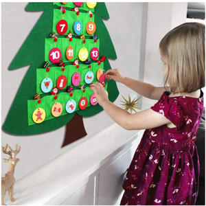 Albero di Natale in Feltro con Tasche Numeriche 3D, Kit Educativo Fai-da-Te per Bambini, Attività Familiare Natalizia - Product Image 4
