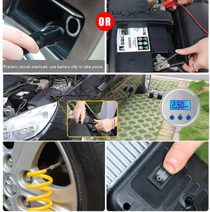WZAUTO Bomba de Aire Portátil de Doble Cilindro 12V para Neumáticos de Alta Resistencia con Monitor 150PSI VTSG78 - Product Image 4