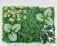 Mur végétal artificiel en plastique NINI, conçu sur mesure, à choisir entre l'herbe et les fleurs, panneau mural de fleurs artificielles enroulable