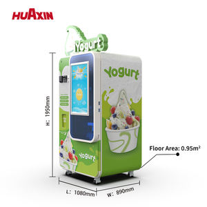 Machine à glace intelligente à monnaie pour yaourt, <span class=keywords><strong>smoothie</strong></span>, glace pilée, sundae, en acier métallique, capacité >10L, paiement par carte de crédit - Product Image 2