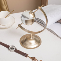 Objets de Décoration Maison Luxe Artisanat Métallique Créatif Ornements Or Cristal pour Salon
