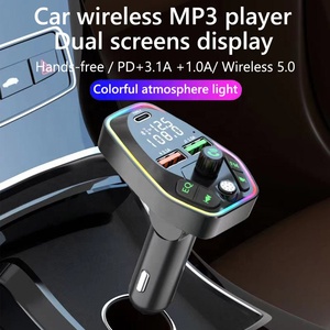 Émetteur FM sans fil double USB Type C PD 20W 3.1A Chargeur rapide <span class=keywords><strong>Bluetooth</strong></span> 5.0 Kit mains libres pour <span class=keywords><strong>voiture</strong></span> Modulateur FM <span class=keywords><strong>Radio</strong></span> de <span class=keywords><strong>voiture</strong></span> - Product Image 4