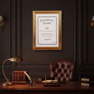Gold Embossed Ornate <strong>Photo</strong> <strong>Frame</strong> <strong>A4</strong> 8x10 Certificate Award Diploma Document <strong>Frame</strong> Vertical Horizontal Display Wholesale - Product Image 2