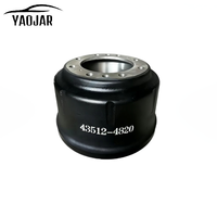Tambour de frein robuste pour camion/semi-remorque Hino 43512-4820 Pièces de rechange de frein durables