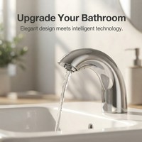 Robinet intelligent à capteur infrarouge, mitigeur de lavabo sans contact, robinet d'eau froide automatique pour salle de bain