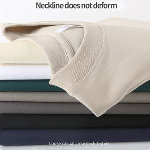 T-shirt a Maniche Corte Personalizzata con Logo per <span class=keywords><strong>Uomo</strong></span> e <span class=keywords><strong>Donna</strong></span>; Maglietta da <span class=keywords><strong>Uomo</strong></span> con Spalle Cadenti e Motivi Stampati. - Product Image 5